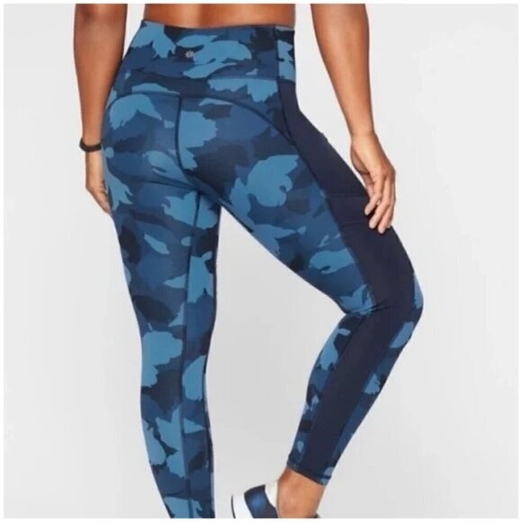 Athleta All In 7/8 Tight - S Navy Camo - Picture 2 of 7